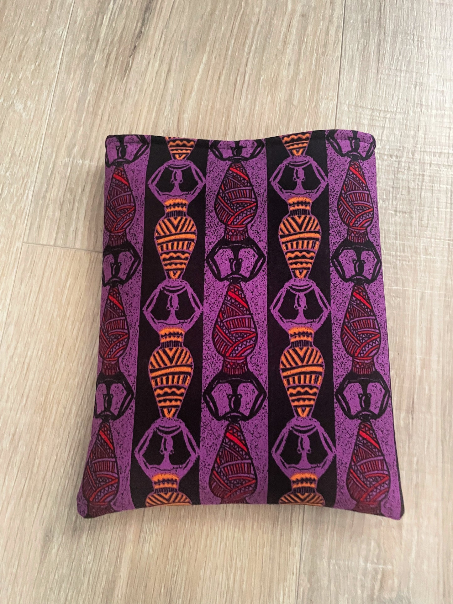 African Ladies Fabric Book Cover: Padded E-Reader Sleeve