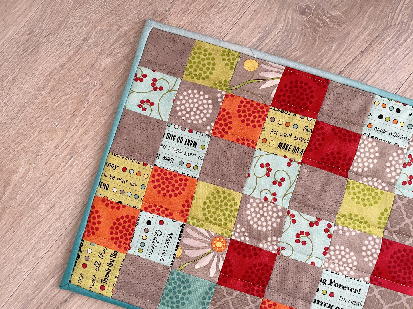 Handmade Casserole Hot Pad, Quilted Summer Kitchen Decor, Oversized Kitchen Potholder,
