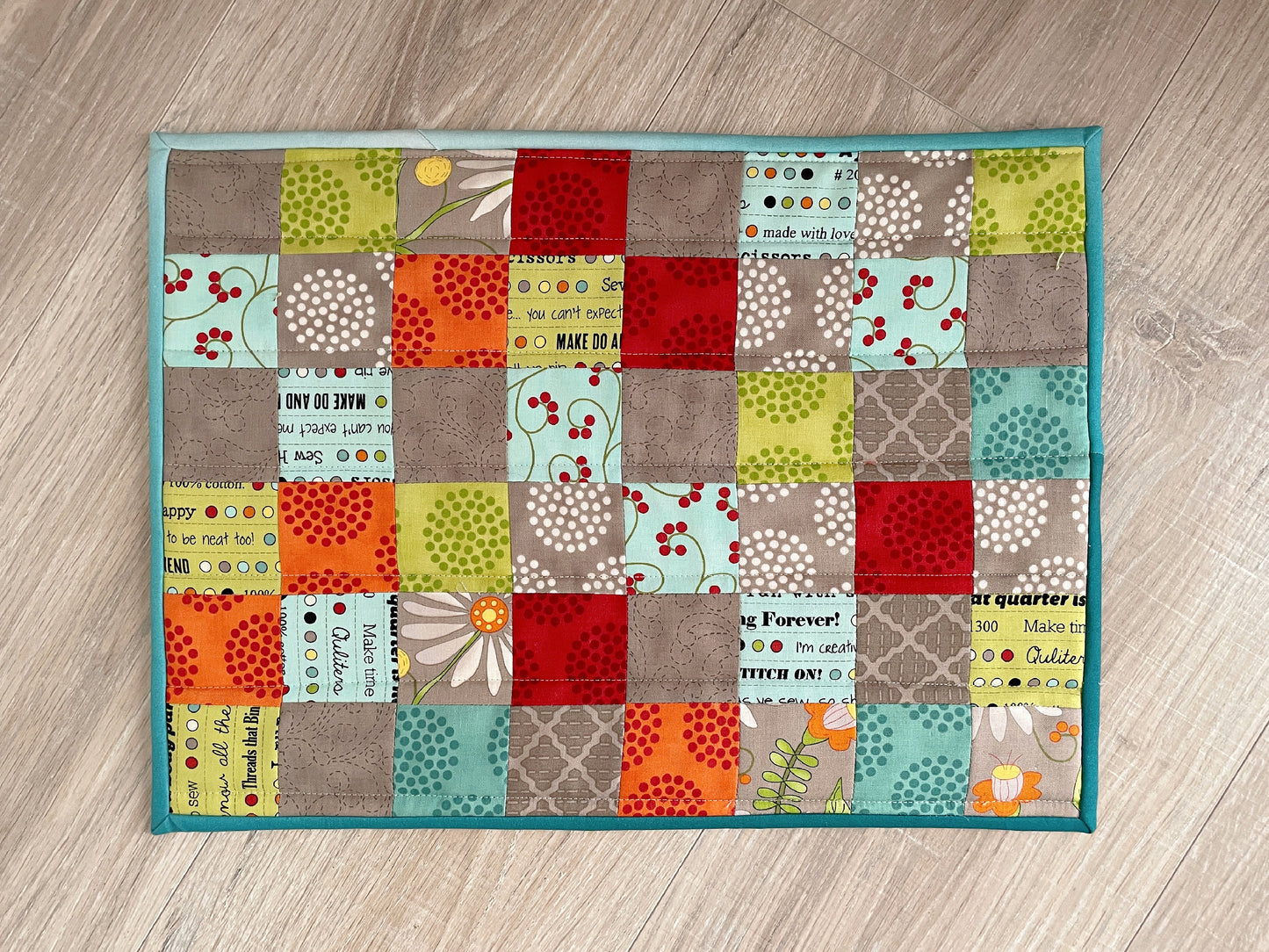 Handmade Casserole Hot Pad, Quilted Summer Kitchen Decor, Oversized Kitchen Potholder,
