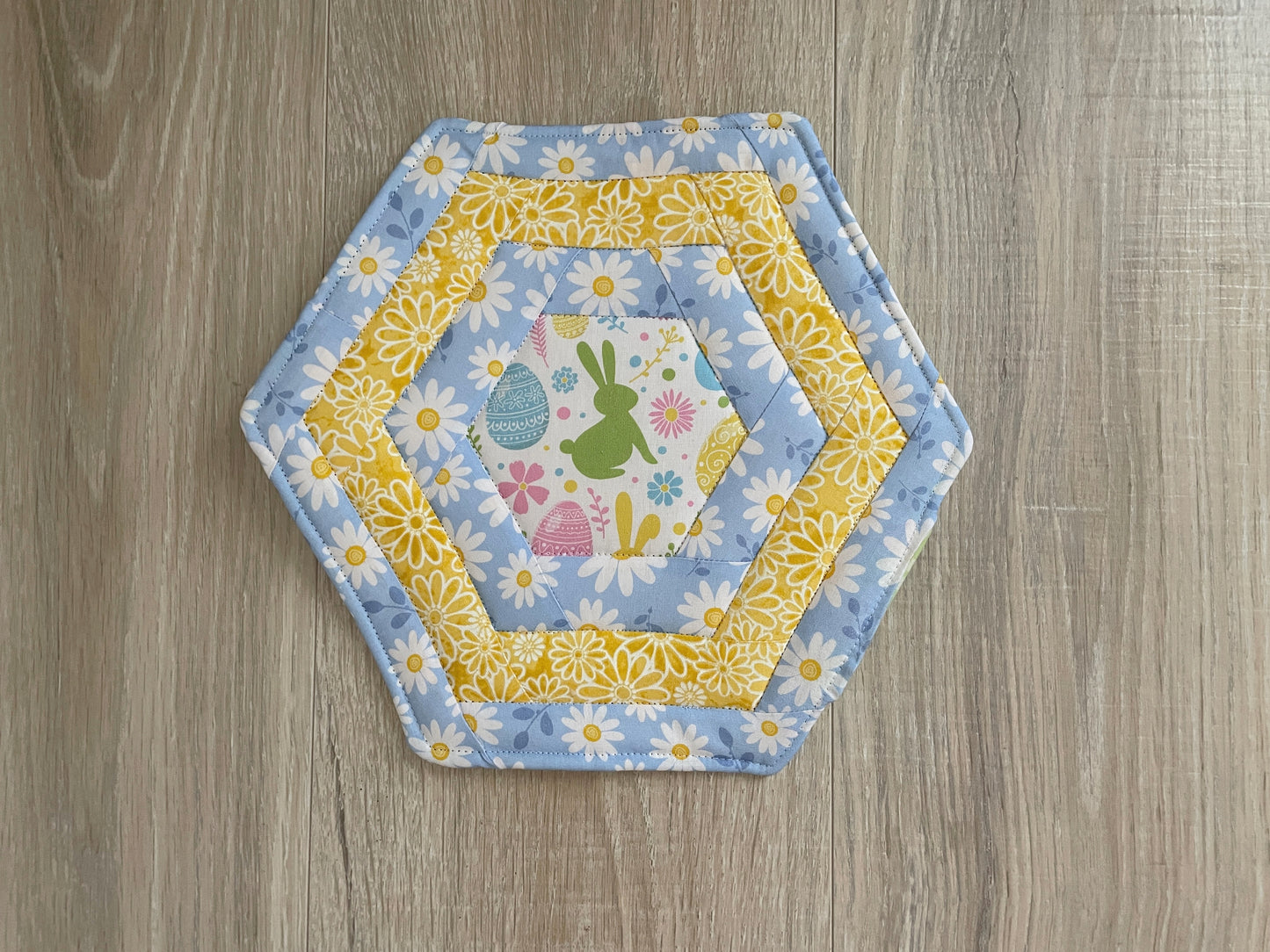 Easter and Spring Hot Pads, Set of 2 Quilted Mug Rugs