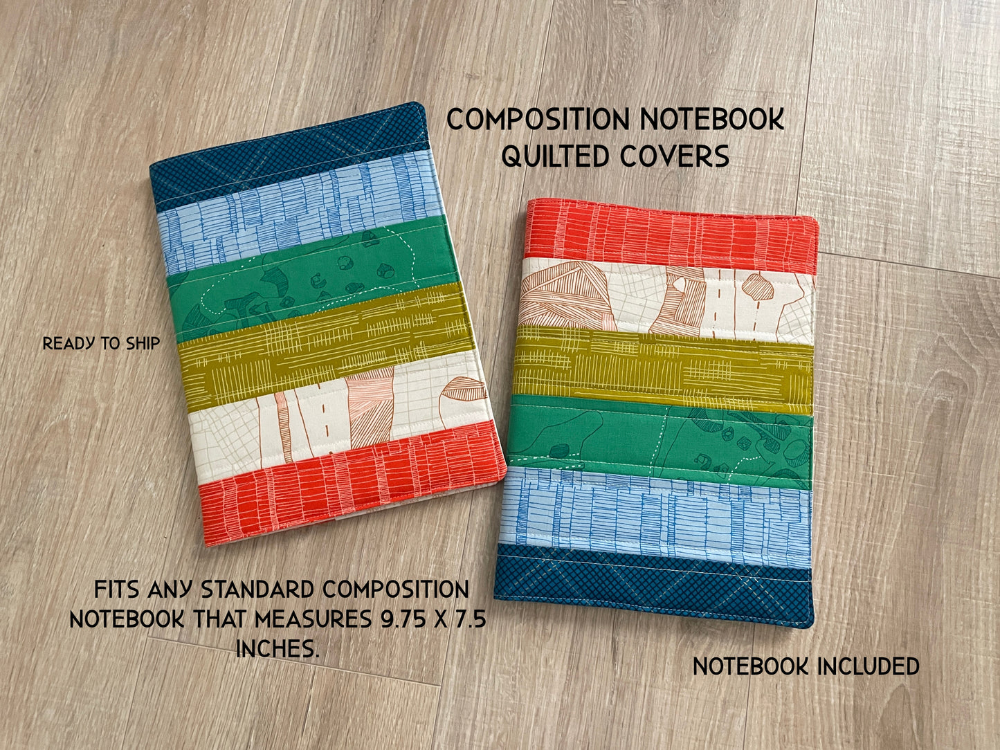 Bright Modern Patchwork Composition Notebook Cover