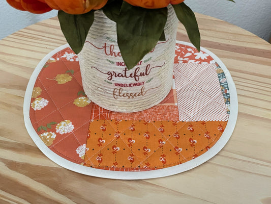 Quilted Pumpkin Hot Pads – Patchwork Fall Kitchen Decor