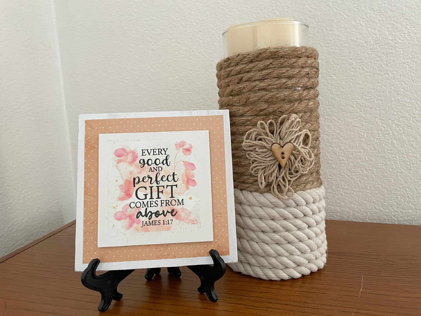 Bible Verse Signs, Faith Based Wood Sign with Easel