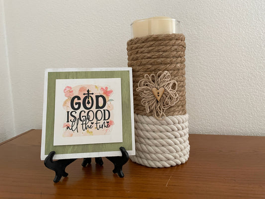 Bible Verse Signs, Faith Based Wood Sign with Easel