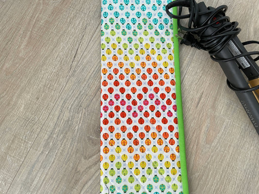 Flat/Curling Iron Quilted Case, Rainbow Ladybugs