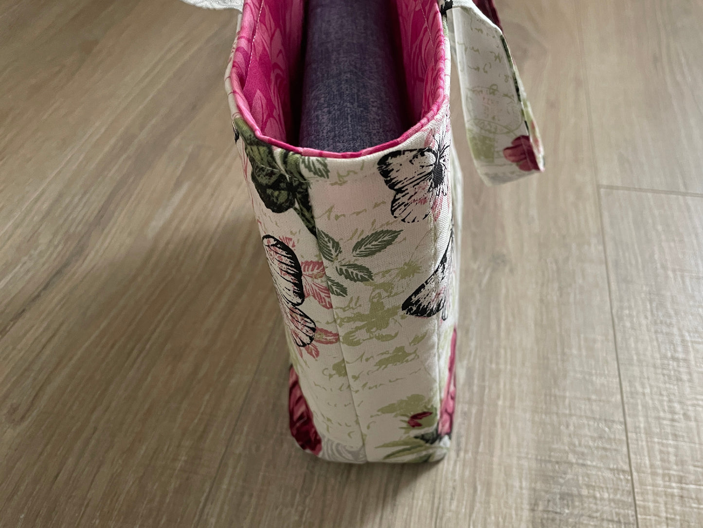 Vintage Floral Quilted Bible Tote