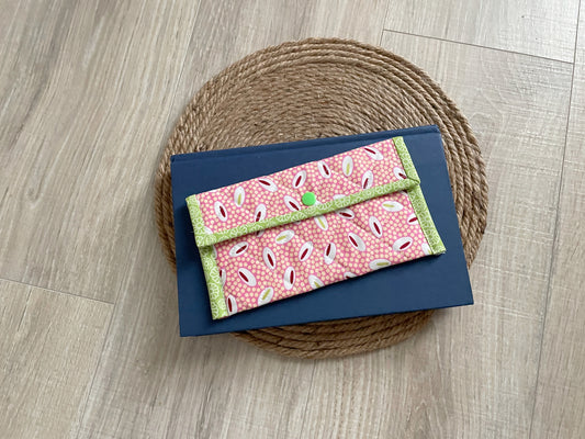 Pink & Green Mixed‑Print Eyeglass Case
