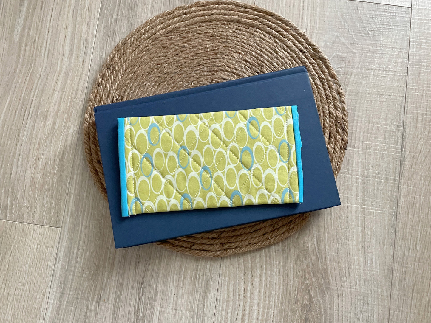 Blue & Green Retro Oval Eyeglass Case