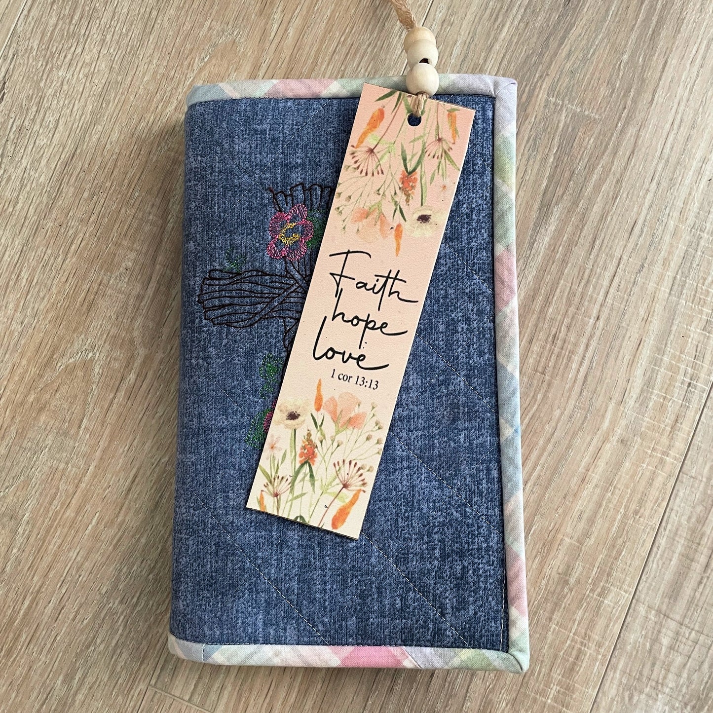 Floral Bible Verse Bookmarks, Set of 4 with Beaded Tassel, Bundle 1