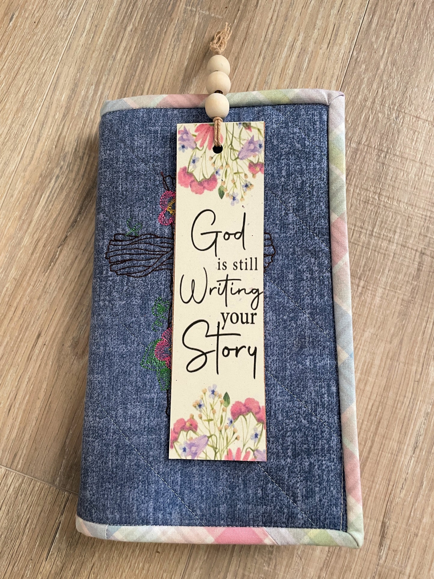 Floral Bible Verse Bookmarks, Set of 4 with Beaded Tassel, Bundle 2