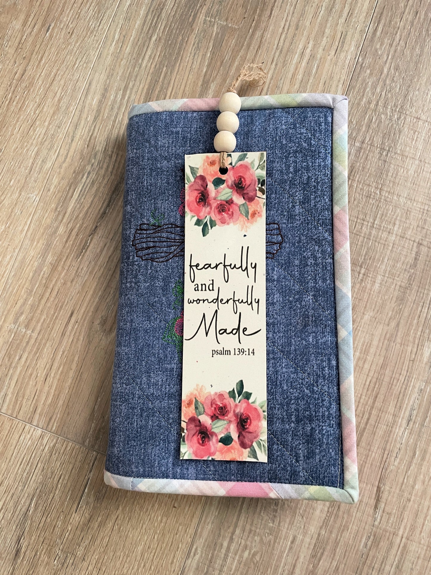 Floral Bible Verse Bookmarks, Set of 4 with Beaded Tassel, Bundle 2