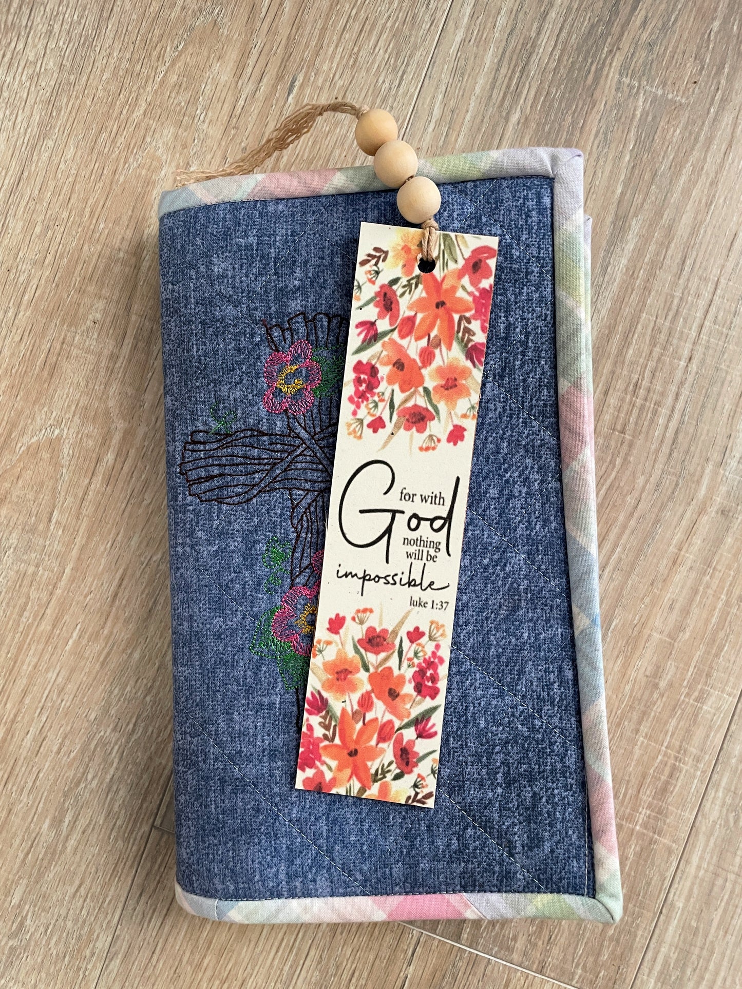 Floral Bible Verse Bookmarks, Set of 4 with Beaded Tassel, Bundle 3