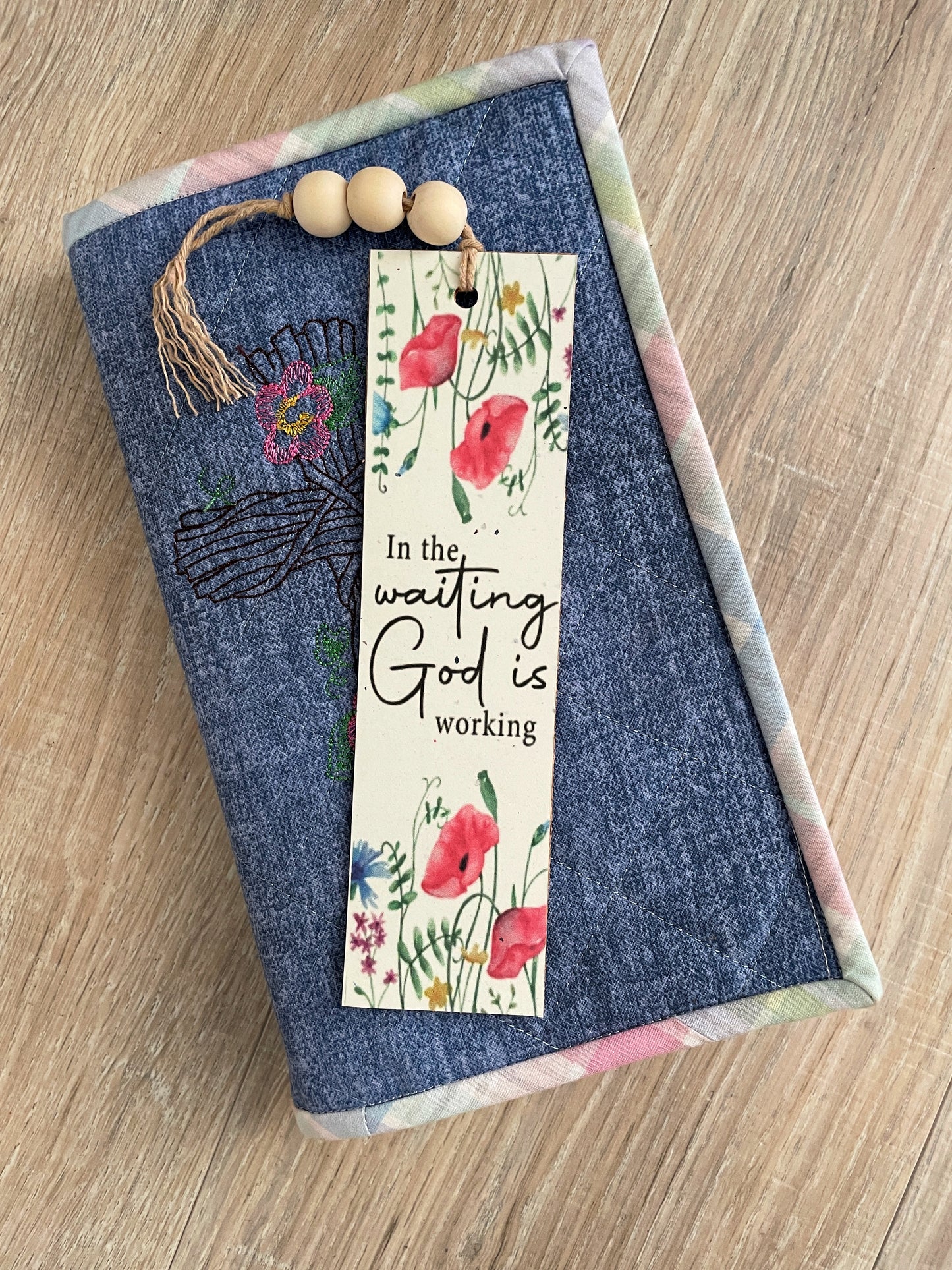 Floral Bible Verse Bookmarks, Set of 4 with Beaded Tassel, Bundle 4