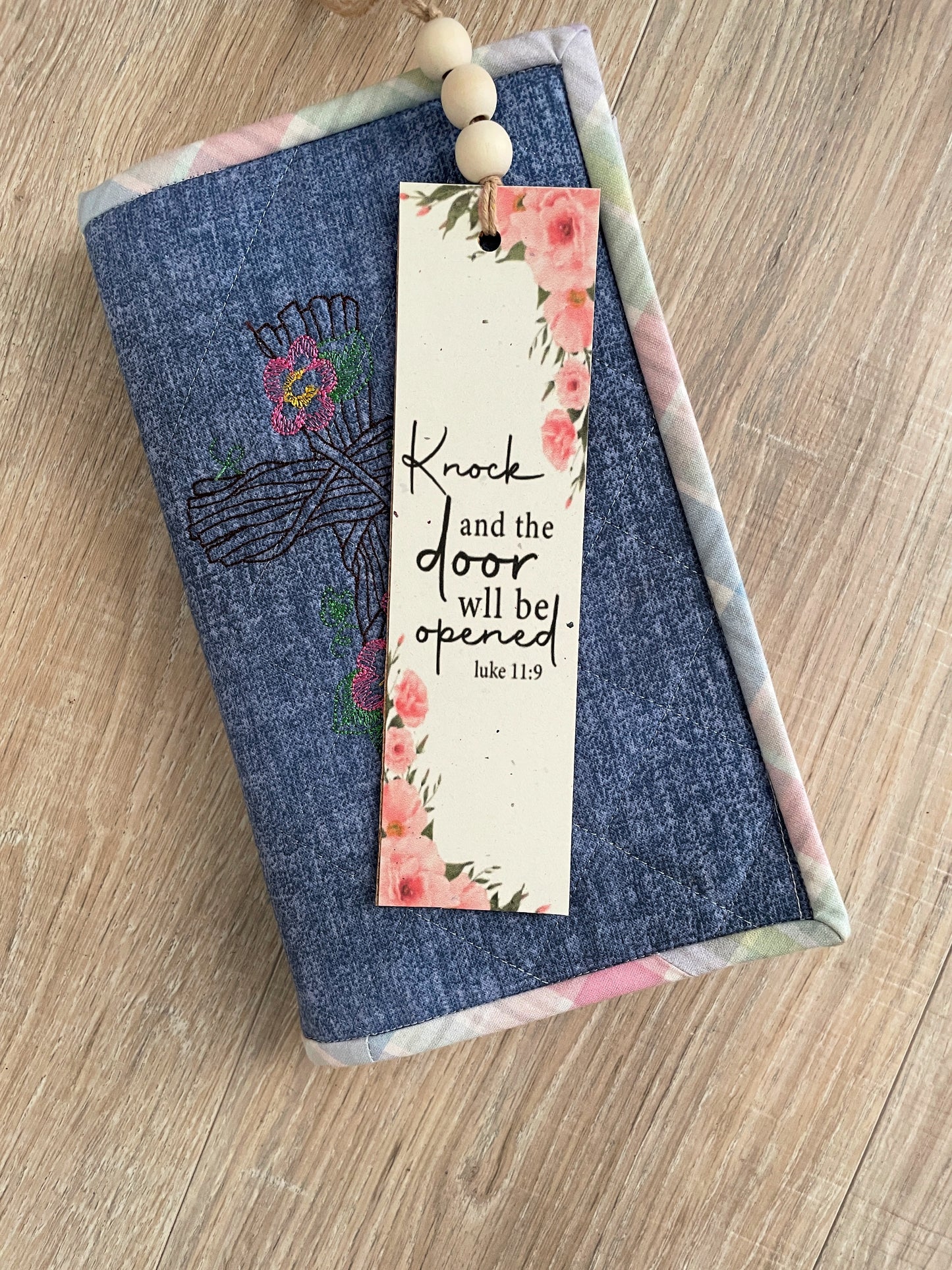Floral Bible Verse Bookmarks, Set of 4 with Beaded Tassel, Bundle 4