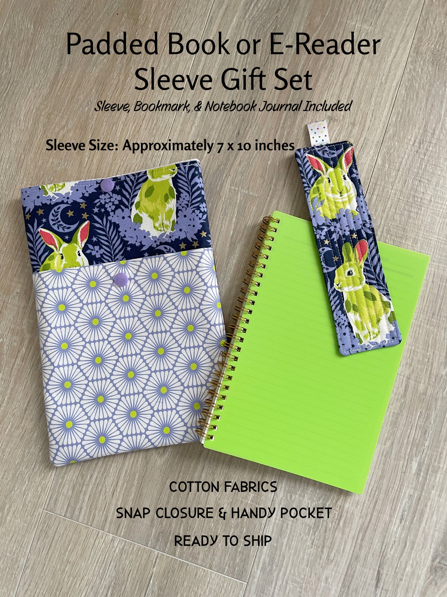 Journal Gift Set, Spiral Bound Lined Notebook/Planner, Book Sleeve with Pocket and Matching Bookmark