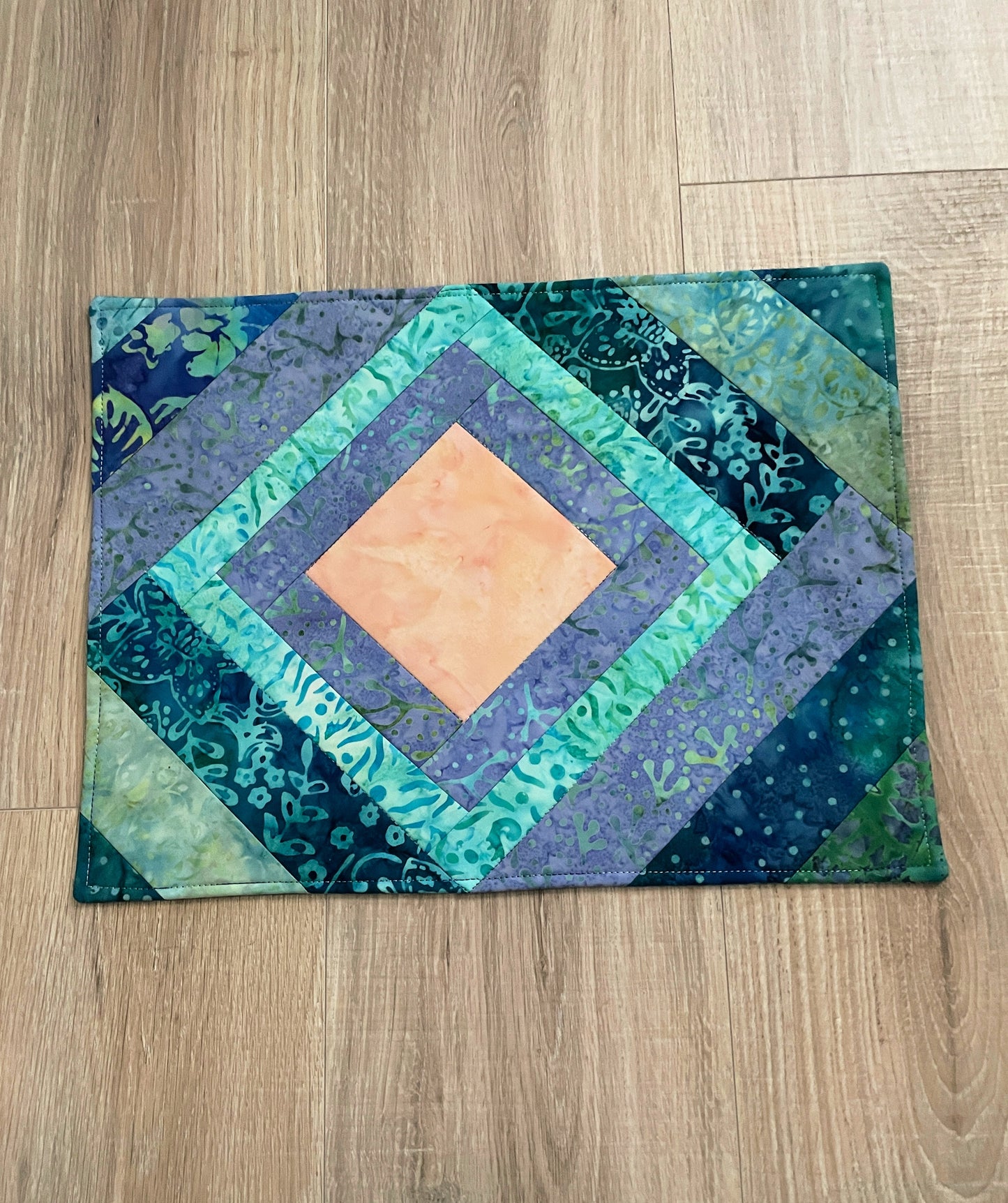Coastal Vibe Quilted Placemats - Set of 4 Sea-Inspired Table Mats