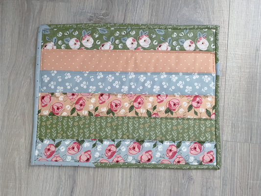 Handmade Casserole Hot Pad, Quilted Floral Kitchen Decor, Oversized Kitchen Potholder, Shabby Chic Table Topper