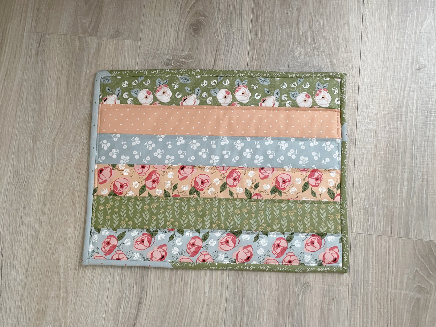 Handmade Casserole Hot Pad, Quilted Floral Kitchen Decor, Oversized Kitchen Potholder, Shabby Chic Table Topper