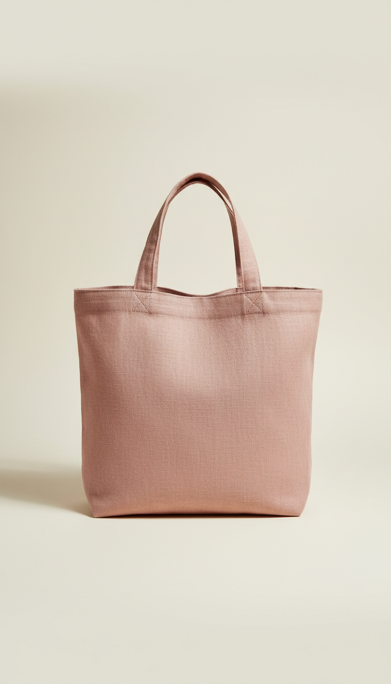 Linen Tote Bag With Pocket