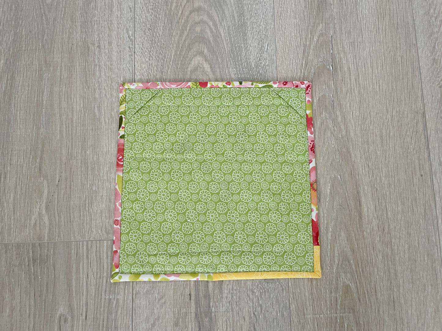 Christian Cross Quilted Small Wall Art, Faith-Based Spring Mini Quilt