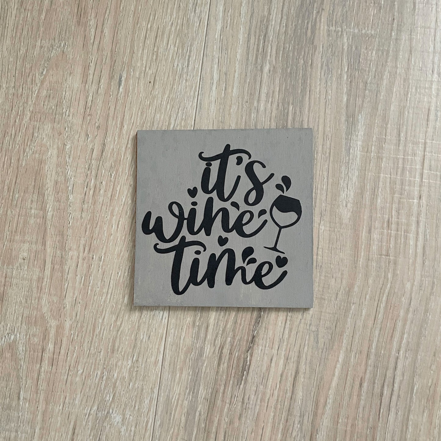 Wine Themed Set of 4 Wood Coasters