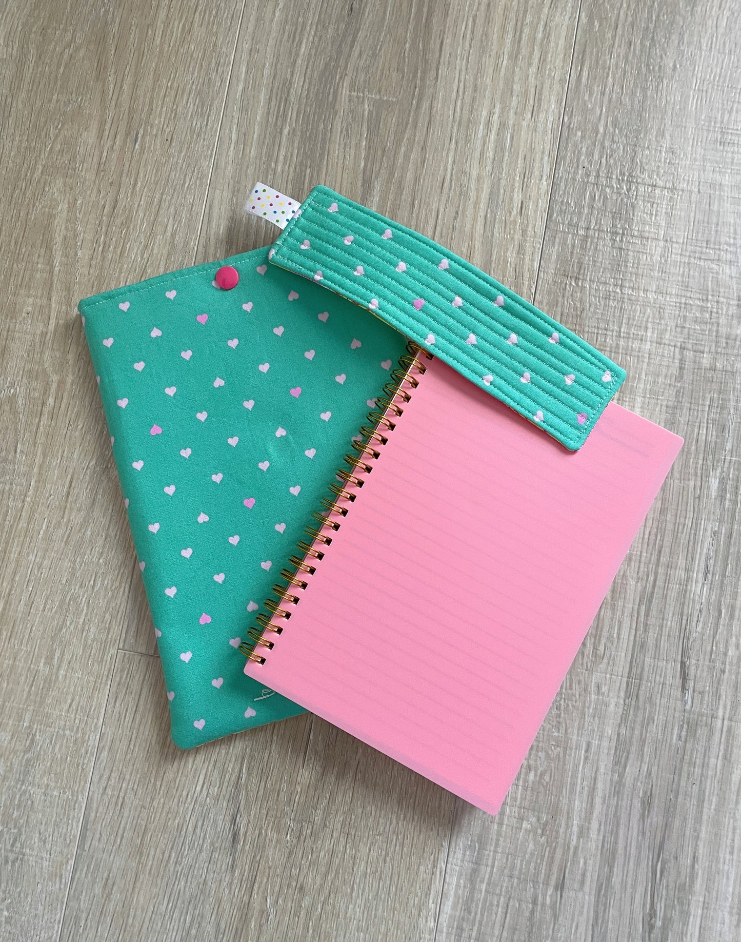 Handmade Fabric Journal Gift Set: Notebook, Sleeve & Bookmark