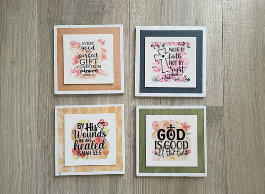 Bible Verse Signs, Faith Based Wood Sign with Easel