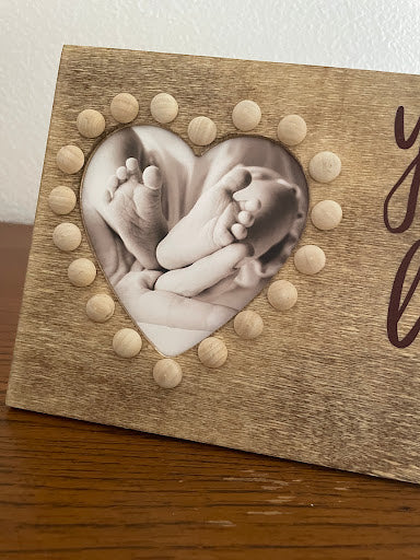 Baby Picture Heart Frame - You Are Loved Nursery Decor