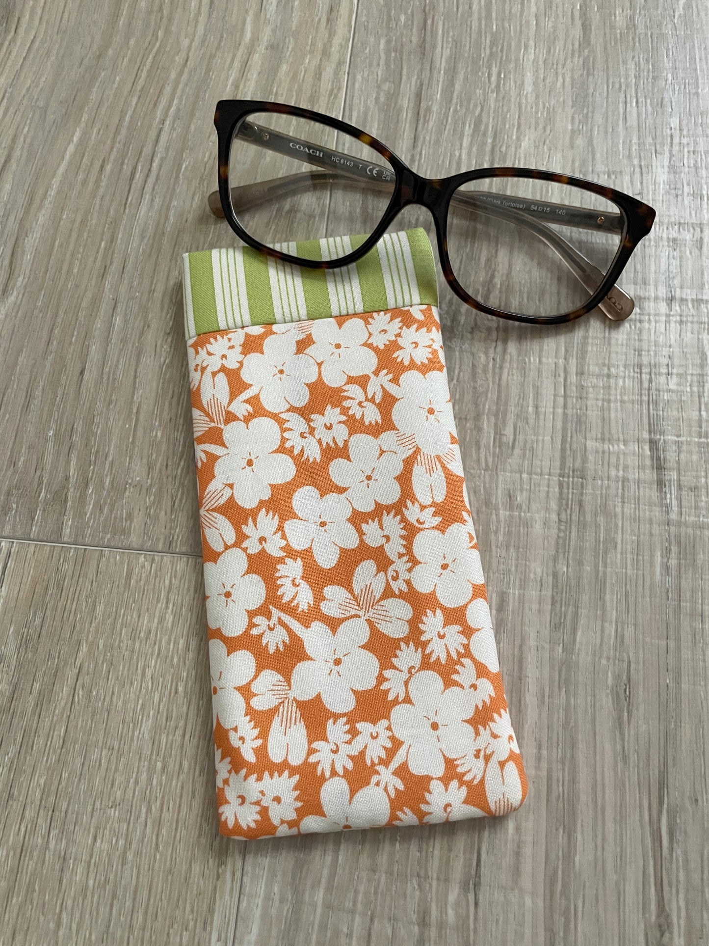 Quilted Eyeglass Sleeve, Handmade Sunglass Pouch