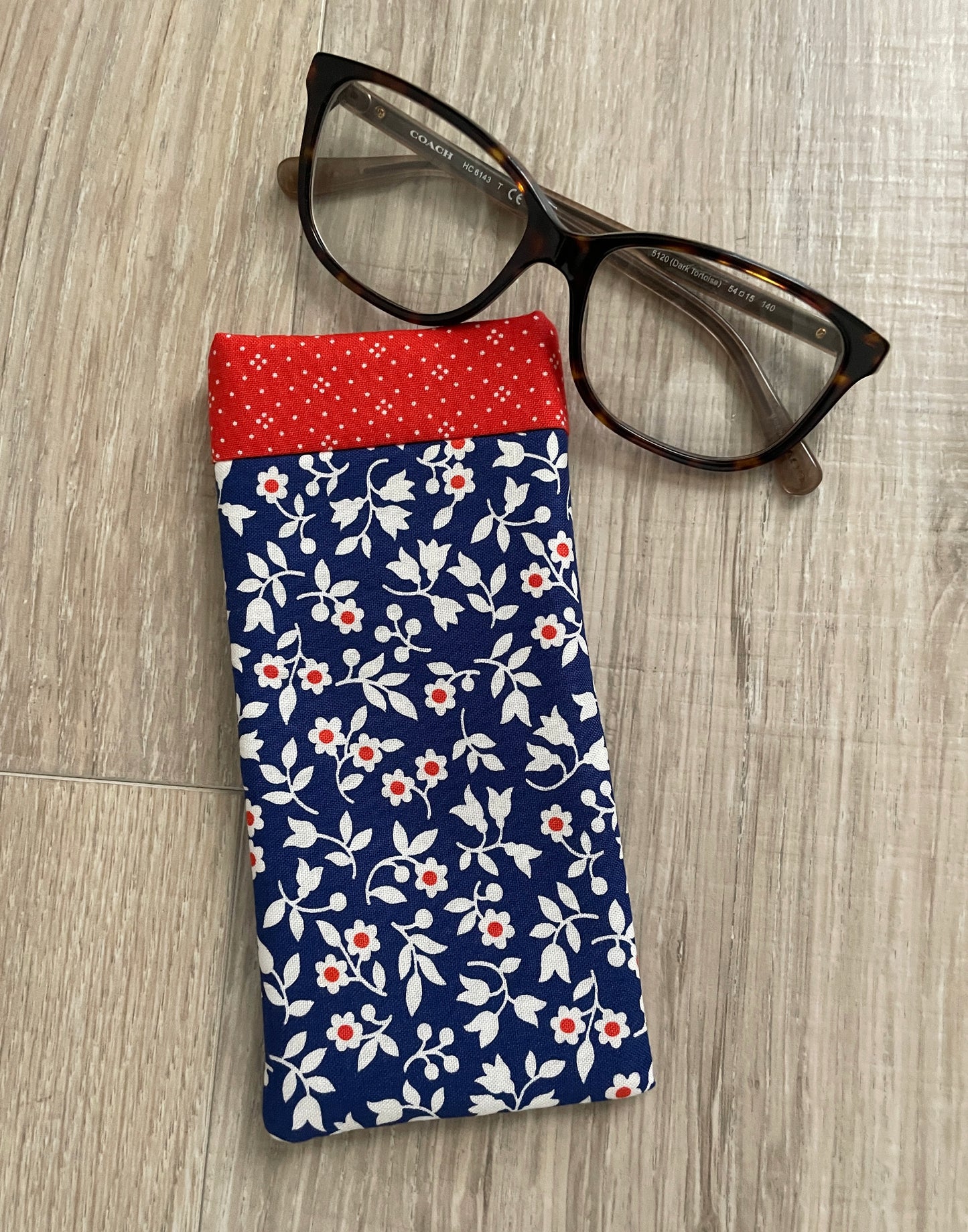 Quilted Eyeglass Sleeve, Handmade Sunglass Pouch