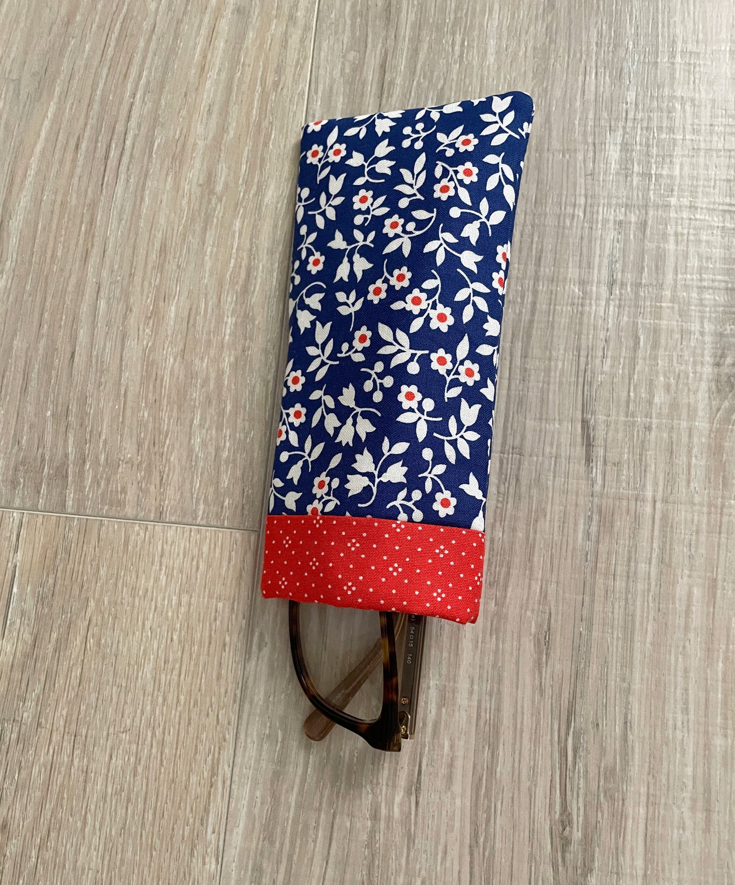 Quilted Eyeglass Sleeve, Handmade Sunglass Pouch