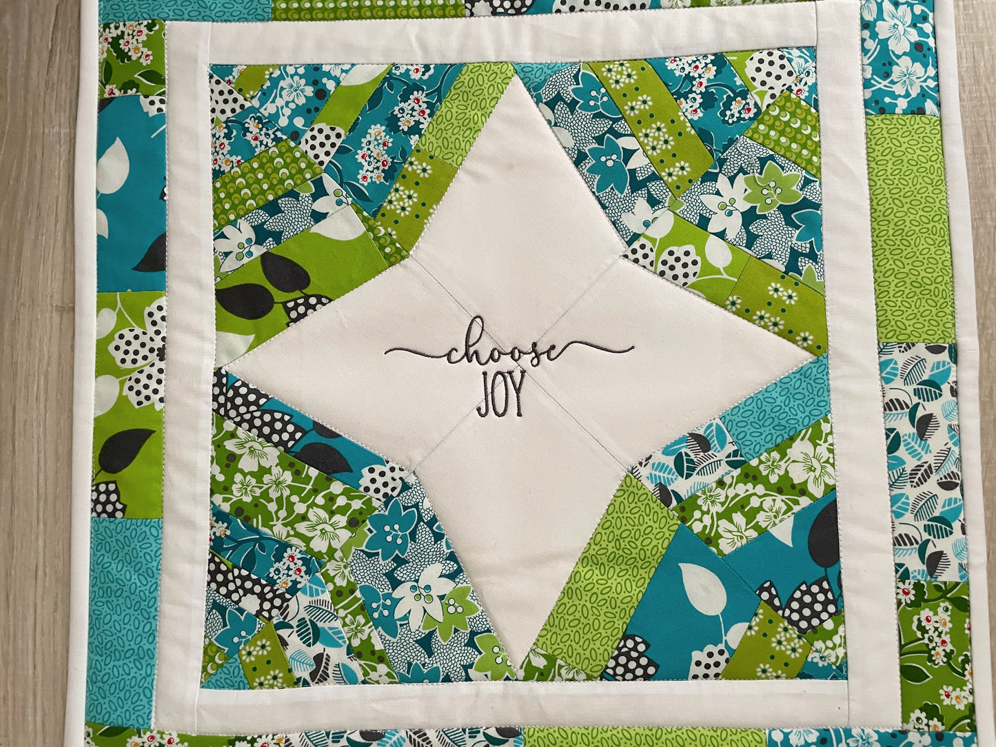 Quilted Table Topper, Summer Vintage Star Wall Art