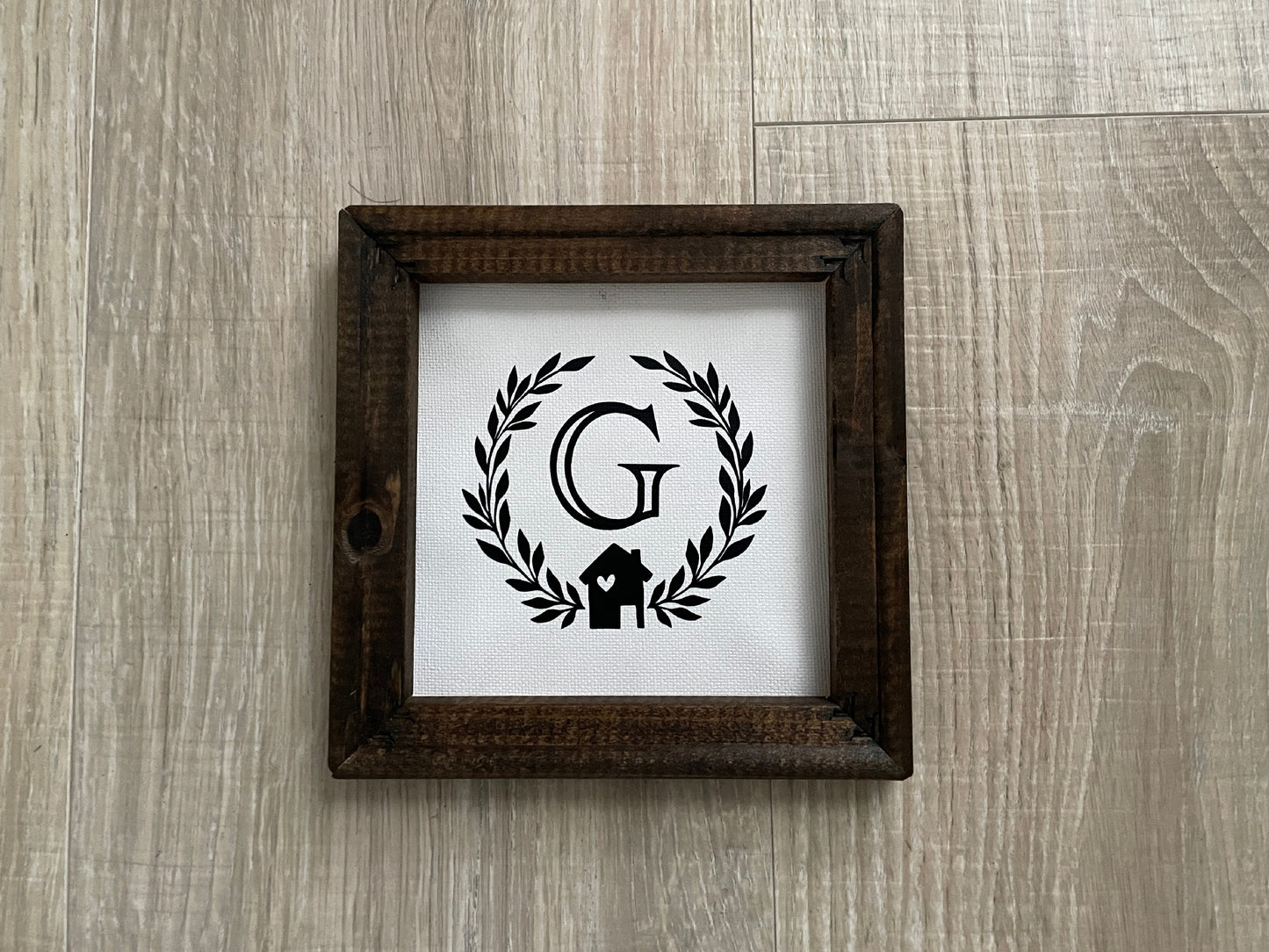 Monogrammed Family Initial Sign, Tiered Tray Decor