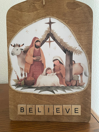 Nativity Scene Cutting Board, Cutting Board Gift, Christmas Gift, Faith Based Gift Idea