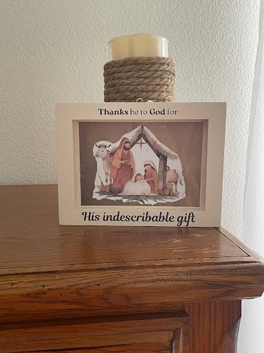 Mini Wood Sign, Mantle Decor, Shelf Sitter, Nativity Manger Scene, Tiered Tray Decor, Small Rustic Christmas Sign