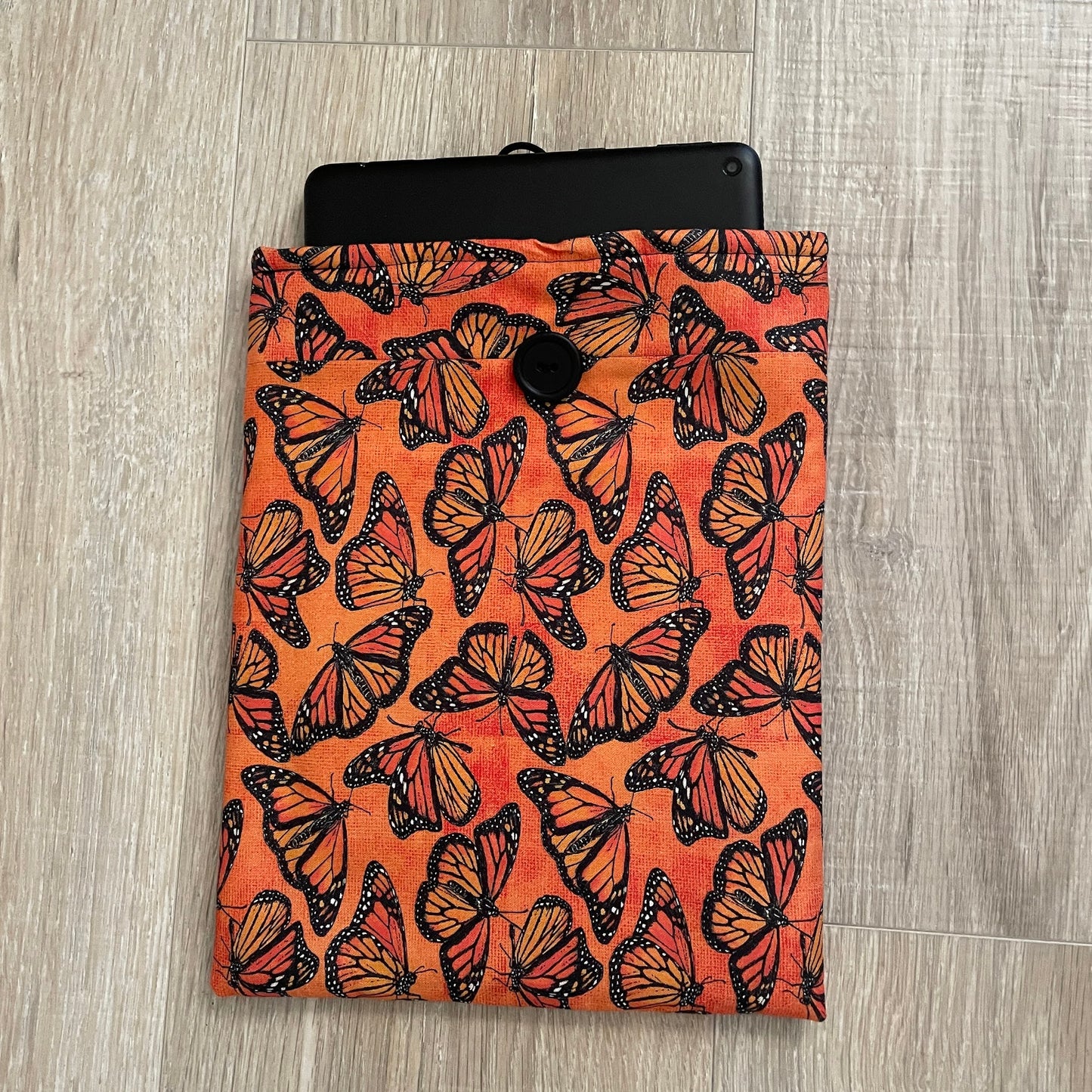 Book Sleeve for Books or Tablets, Padded Butterfly Bible Cover