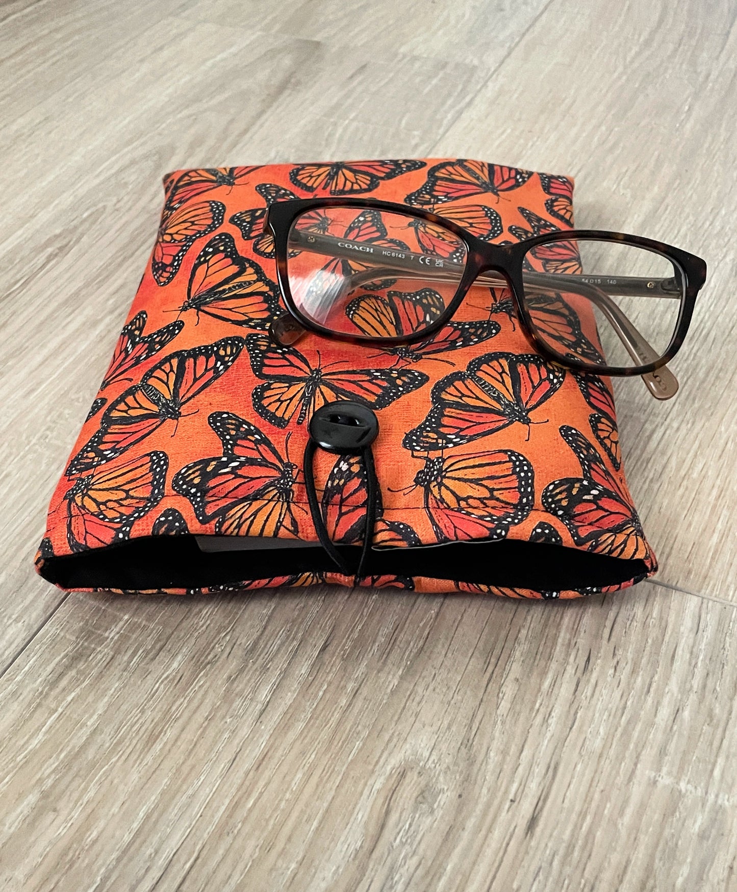Book Sleeve for Books or Tablets, Padded Butterfly Bible Cover