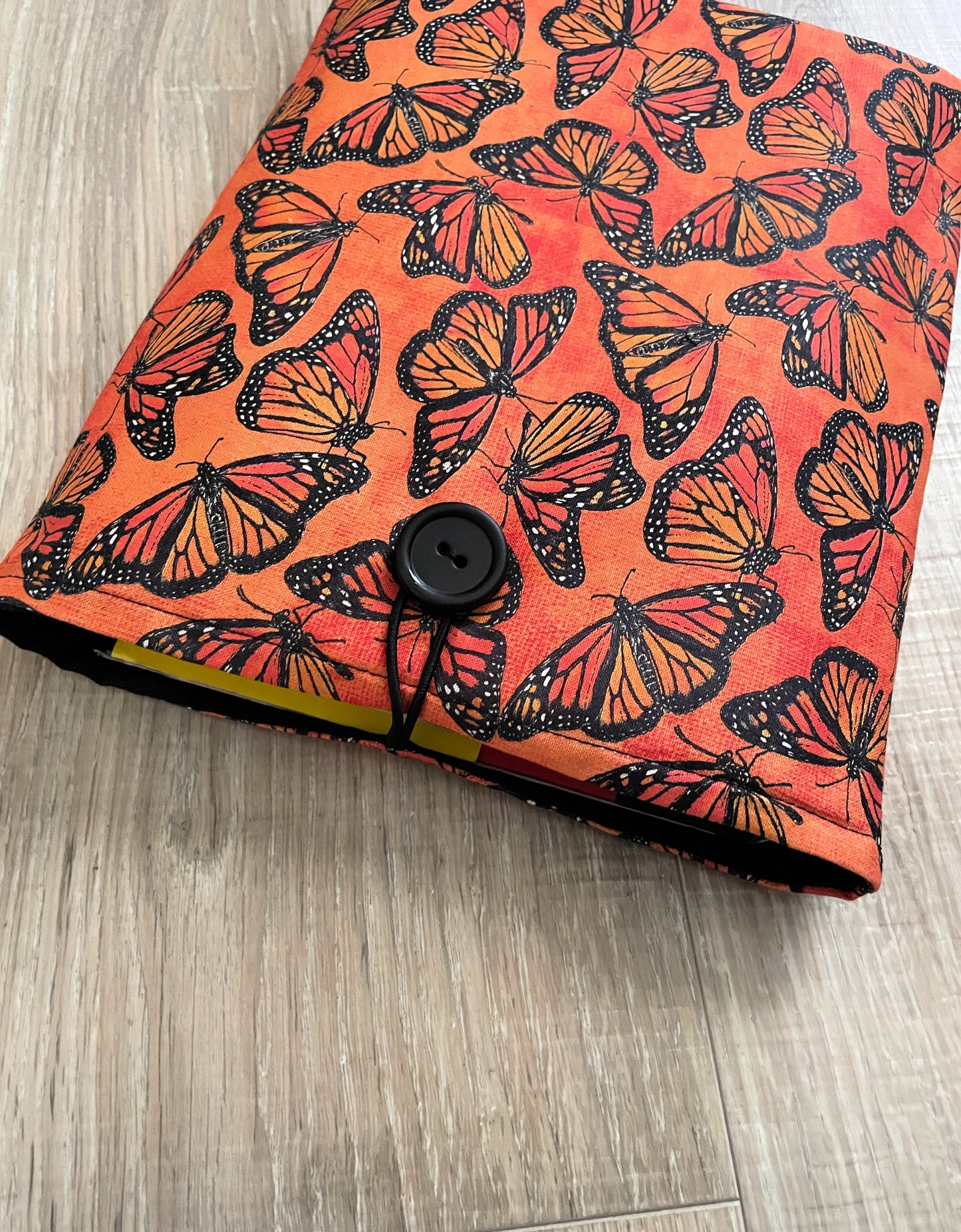 Book Sleeve for Books or Tablets, Padded Butterfly Bible Cover