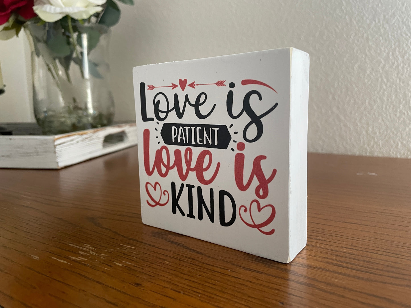 Christian Mini Wood Sign, Faith-Based Shelf or Tier Tray Decor