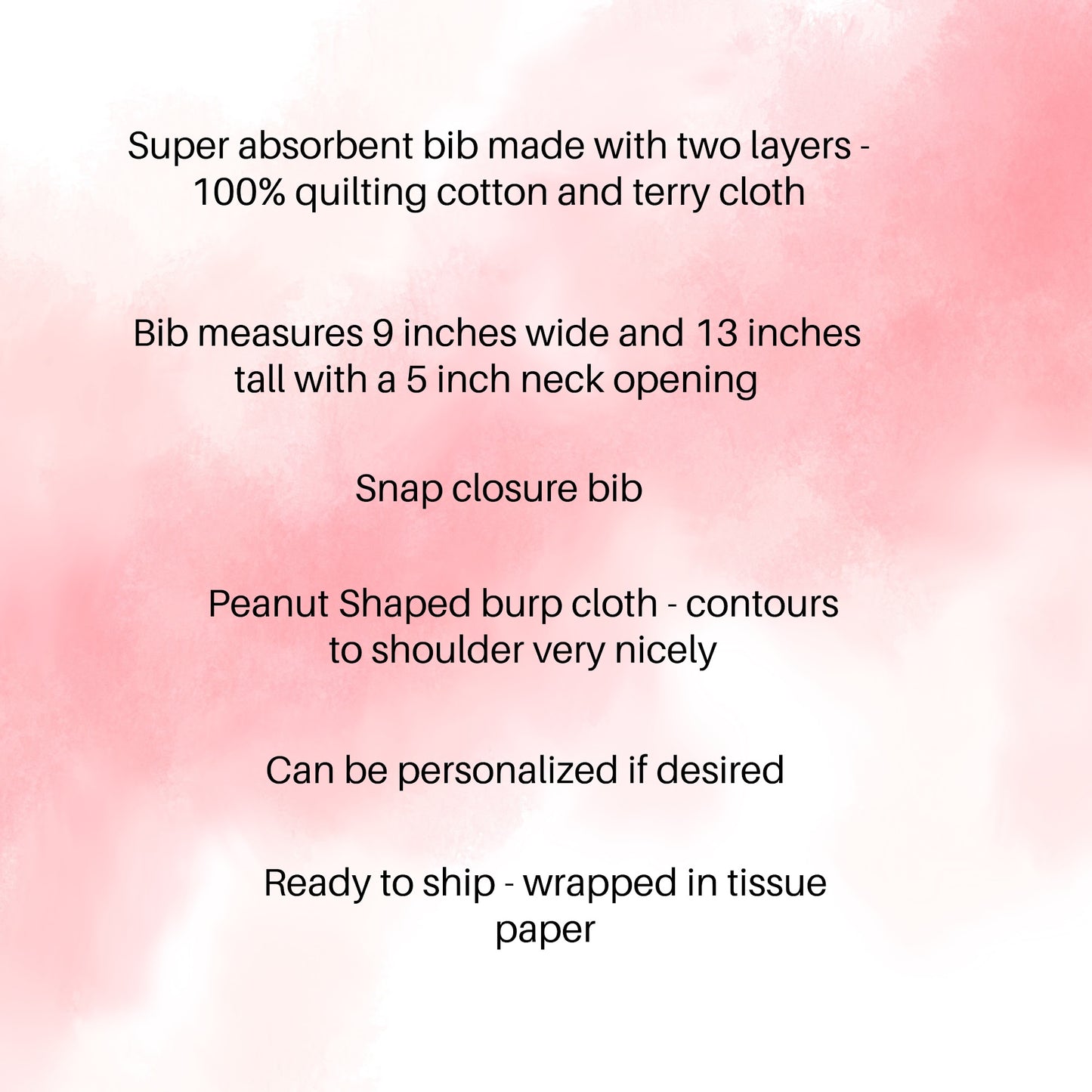 Baby Girl Bib and Burp Cloth Gift Set in Aqua Red Retro Florals - Handmade Baby Shower Gift