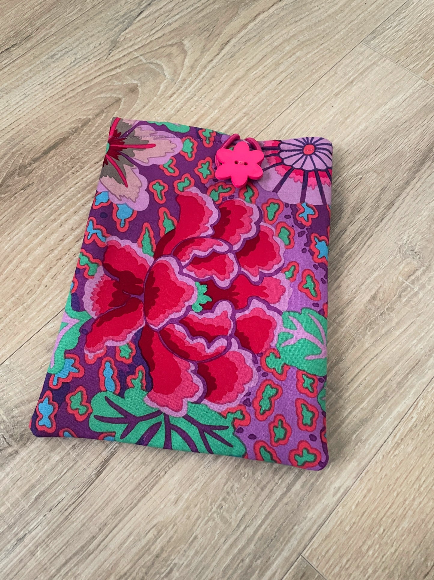 Fabric book cover, Book Sleeve, Book Jacket, E-Reader Cover, Book Gift, Book Pouch, Book Lover Gift, Book Protector, Modern Floral Fabric