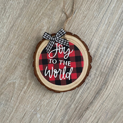 Christmas Christian Wood Slice Ornaments, Choose Your Design