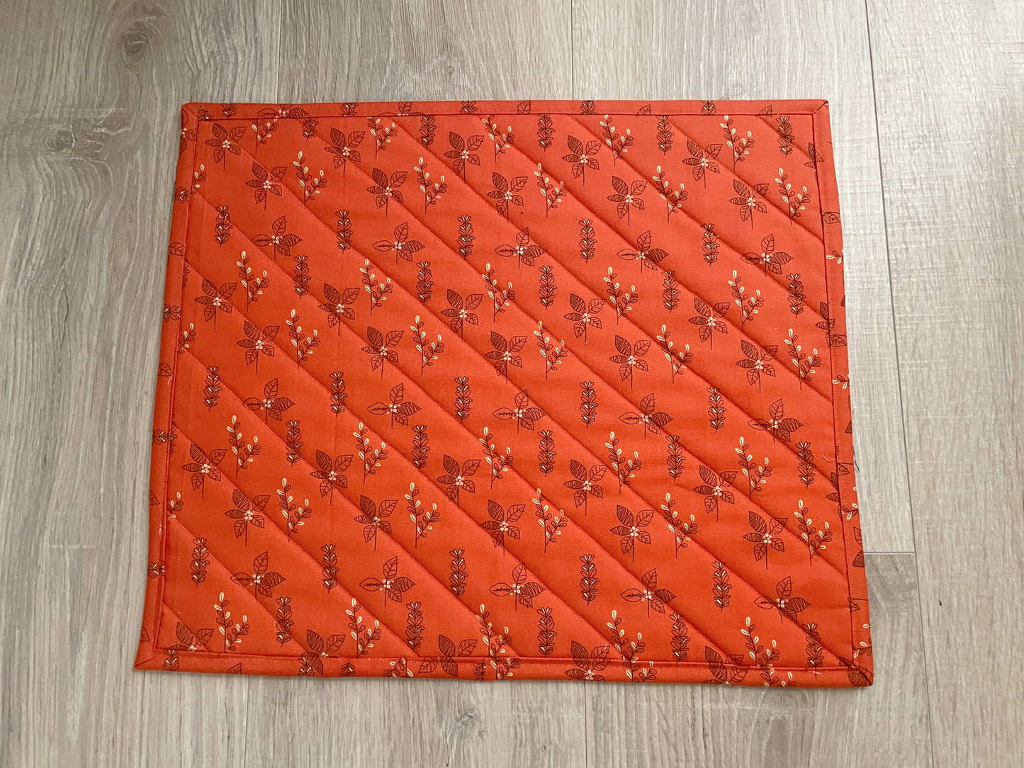 Pumpkin Table Topper, 13 x 16 Quilted Fall Centerpiece, Handmade Autumn Home Decor