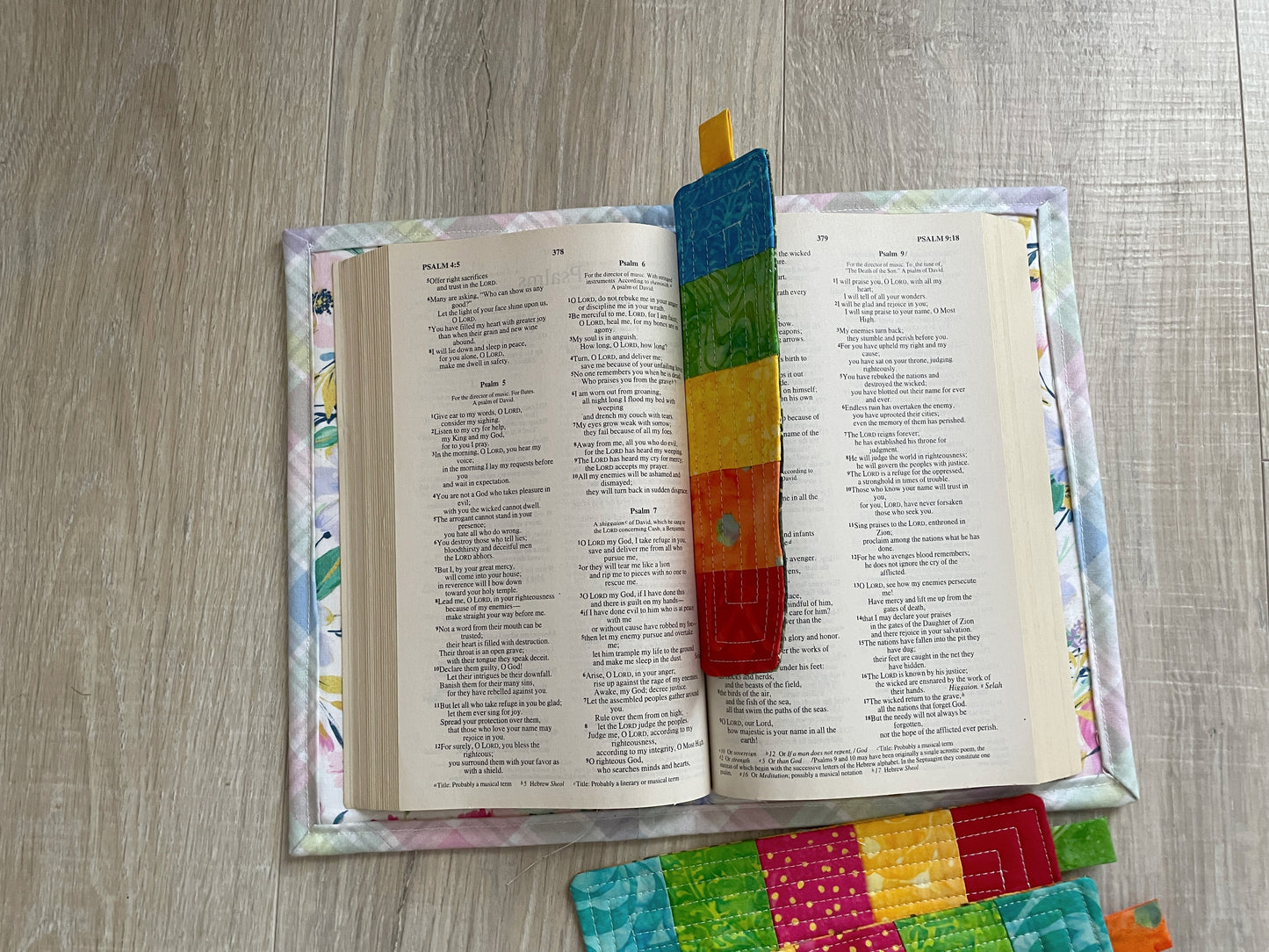 Handmade Quilted Bookmarks, Set of 4 Scrappy Bookmark Gift for Book Lovers