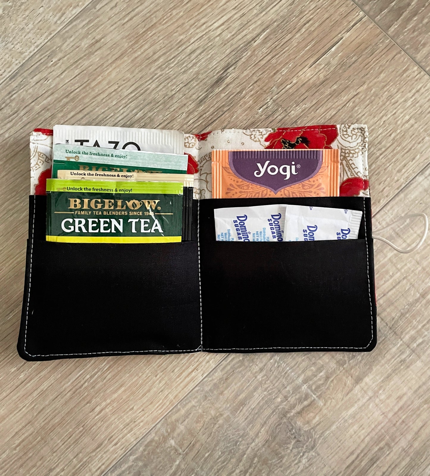 Tea Wallet, Tea Bag Holder Handmade