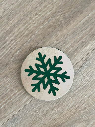 Christmas Coasters, Set of 6 Wooden Holiday Coasters