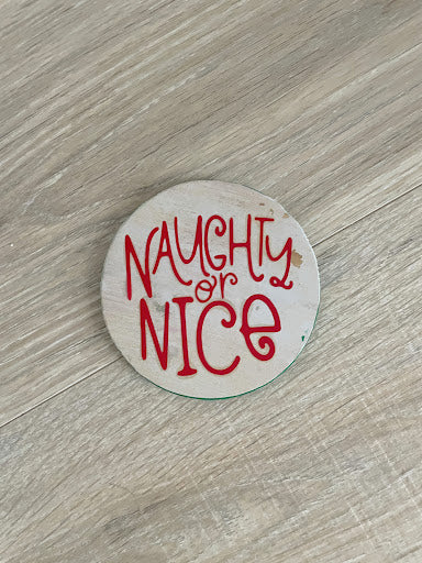 Christmas Coasters, Set of 6 Wooden Holiday Coasters