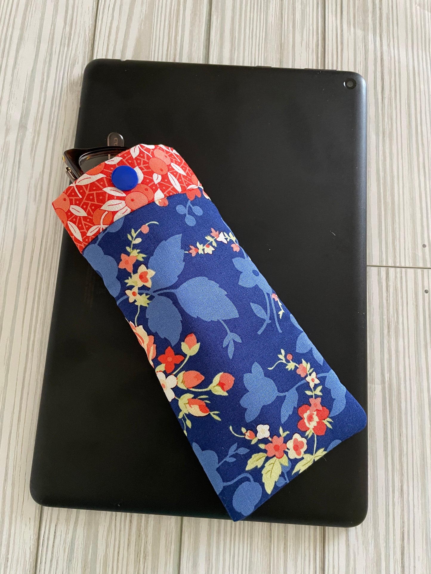 Quilted Eyeglass Sleeve, Handmade Sunglass Pouch