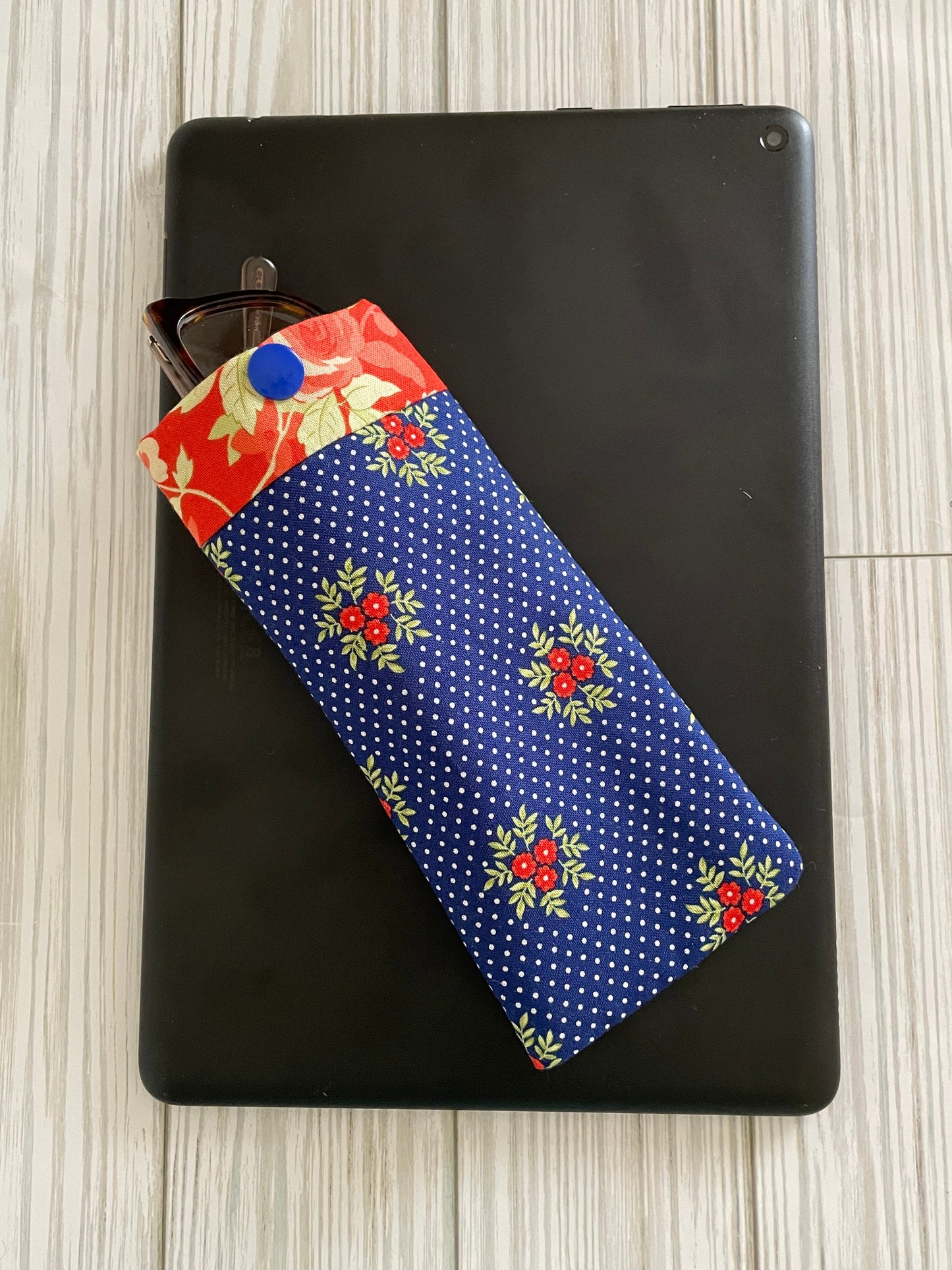 Quilted Eyeglass Sleeve, Handmade Sunglass Pouch