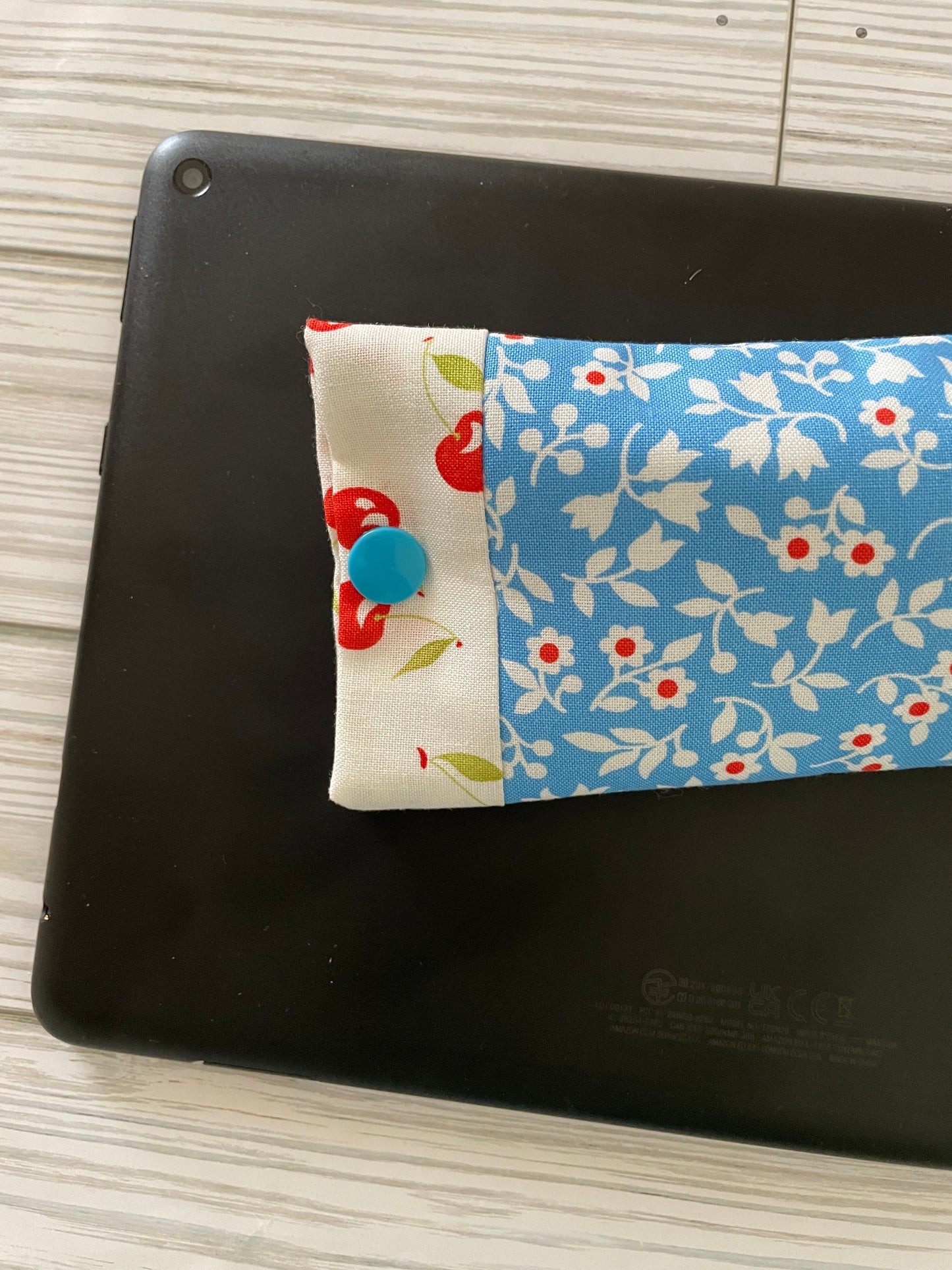 Fabric Eyeglass Case, Blue and Yellow Floral Sunglass Soft Cover
